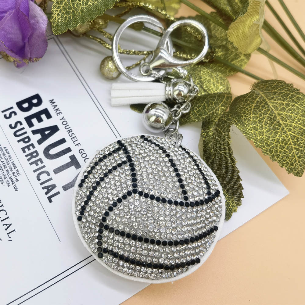 Wholesale Creative diamond baseball keychain